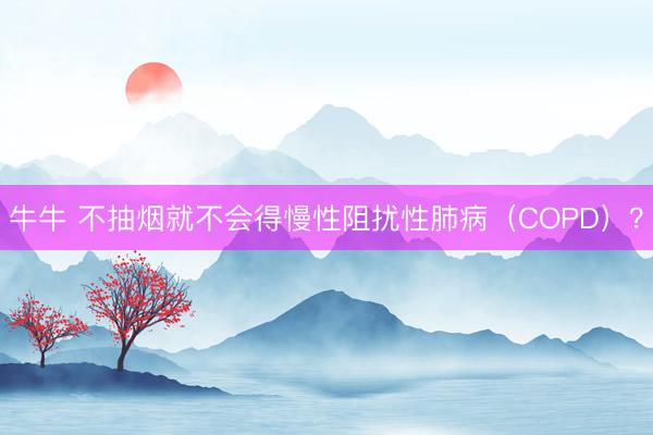 牛牛 不抽烟就不会得慢性阻扰性肺病（COPD）？