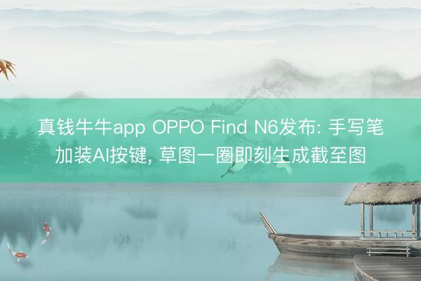 真钱牛牛app OPPO Find N6发布: 手写笔加装AI按键, 草图一圈即刻生成截至图