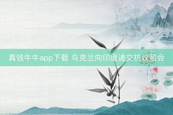 真钱牛牛app下载 乌克兰向印度递交抗议照会