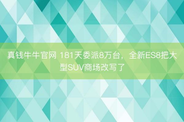 真钱牛牛官网 181天委派8万台，全新ES8把大型SUV商场改写了