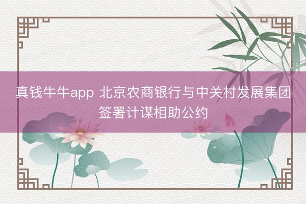 真钱牛牛app 北京农商银行与中关村发展集团签署计谋相助公约