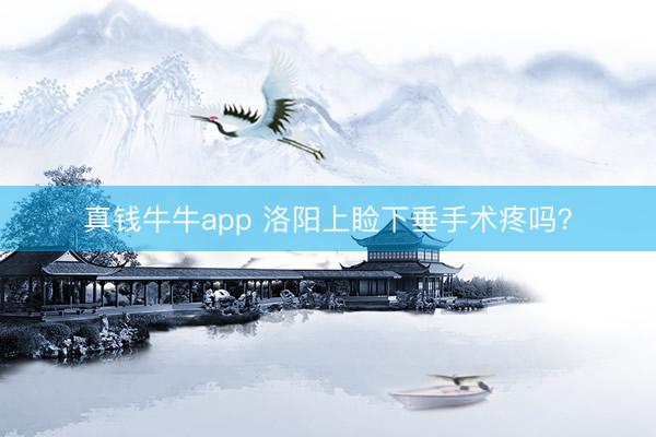真钱牛牛app 洛阳上睑下垂手术疼吗?
