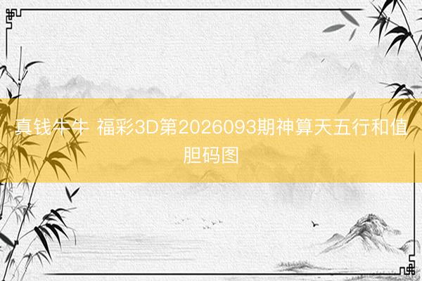 真钱牛牛 福彩3D第2026093期神算天五行和值胆码图