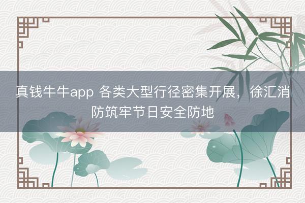 真钱牛牛app 各类大型行径密集开展，徐汇消防筑牢节日安全防地